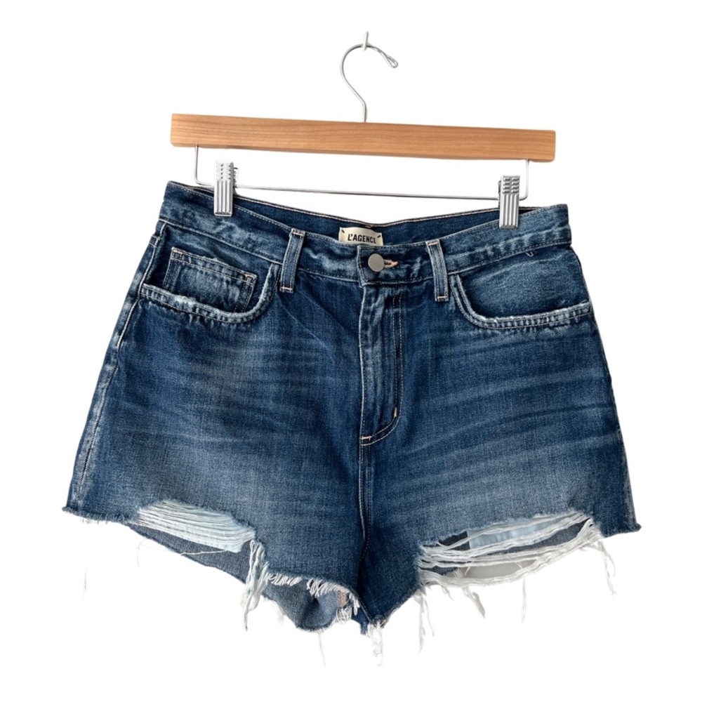 L’Agence Marilyn High Rise Denim Shorts in Newberry